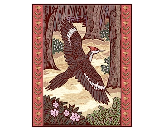 Pileated Woodpecker Foldover Card