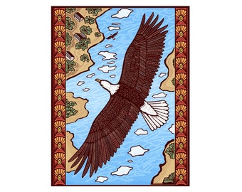 Bald Eagle Foldover Card