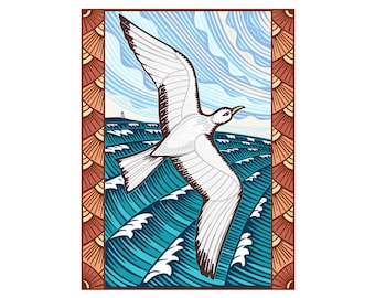 Seagull Foldover Card