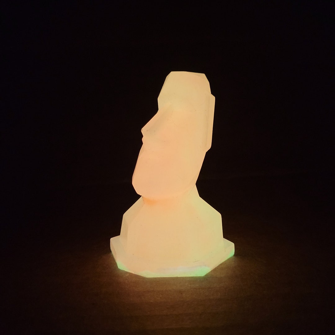 Resin Moai 06 Sunburst Figurine Statue Miniature Etsy
