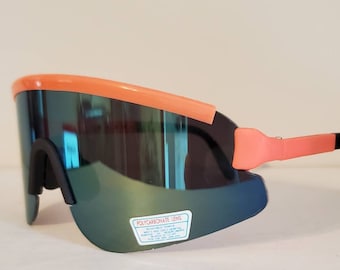 Vintage Sports Sunglasses // Blade Shades From 80s 90s // Multicolor  Colorful Sports Shades // Festival Rave Party Glasses // NOS Retro 