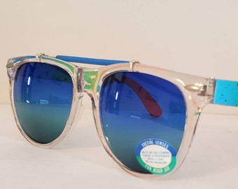 Gafas de sol vintage // Multicolor // Tonos de playa // Tema hawaiano // Gafas de sol de fiesta // Fiesta de playa // Marcos transparentes // hipster retro vtg