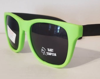Vintage Bart Simpson fun Sunglasses // Wayfarer // The Simpsons // 90s  Theme Party Shades // Retro Throwback Shades // Green Frames tv show