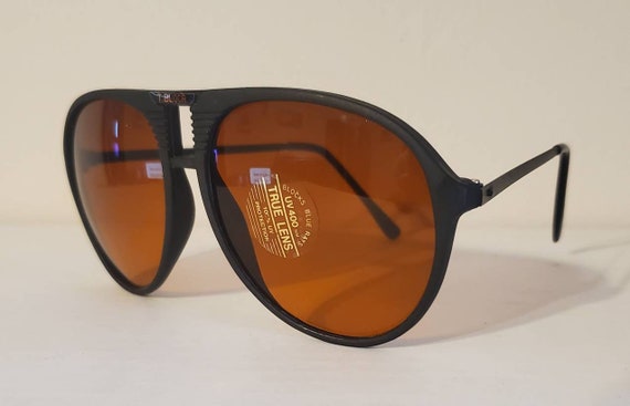 Vintage Aviator Teardrop Sunglasses // Blue Blocker Lenses  display picture 1