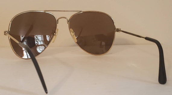 Super Trendy Ray Ban B&L W1862 XPAS Vintage Oval Sunglasses With Gold Frames And Blue Mirrored Lenses, Made In U.S.A. 90's - UK