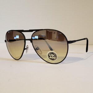 Vintage Aviator Double Bridge Sunglasses // Matte Black  display picture 2