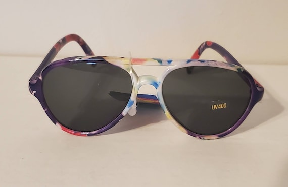 Vintage kids sunglasses // youth size // floral s… - image 1