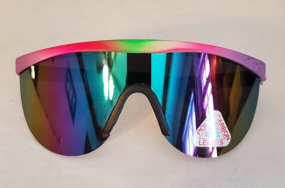 Vintage Sports Sunglasses // Blade Shades from 80… - image 3