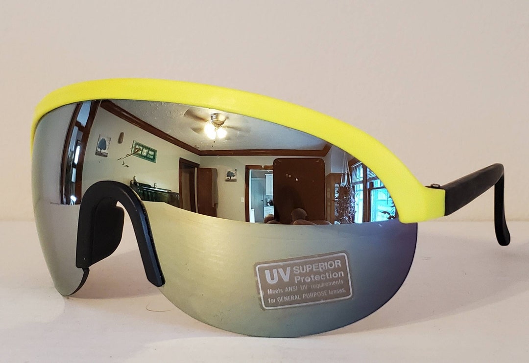 Vintage Sports Sunglasses// Big Shield Sunglasses // Sports Etsy