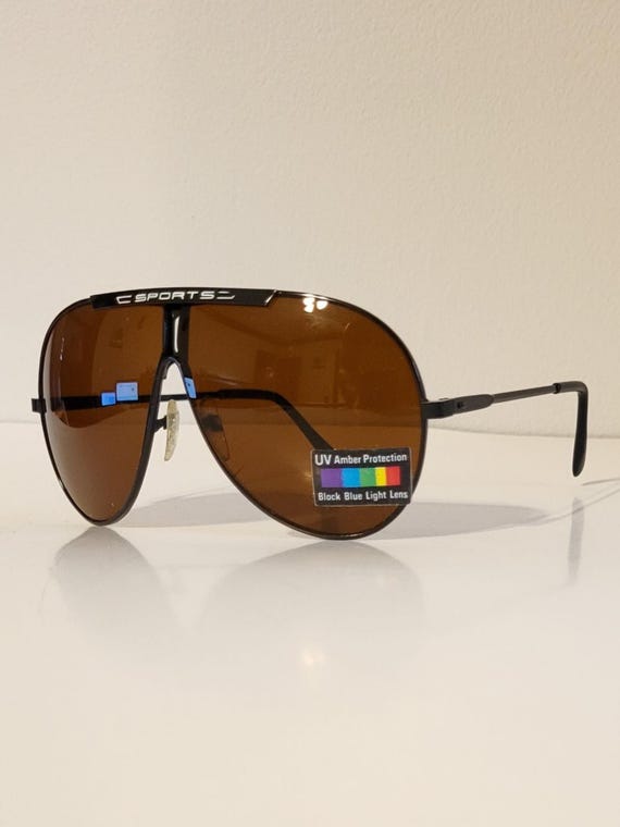 Vintage Aviator Sunglasses // Blue Blocker Lenses // Dead  display picture 1