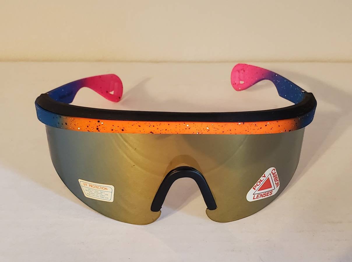 Vintage Sports Sunglasses // Blade Big Shield From 80s 90s // Multicolor  Colorful Sports Shades // Festival Rave Party // Retro VTG NOS - Etsy