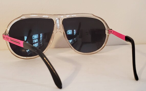 Vintage Aviator Sunglasses // amber pink mirror l… - image 6