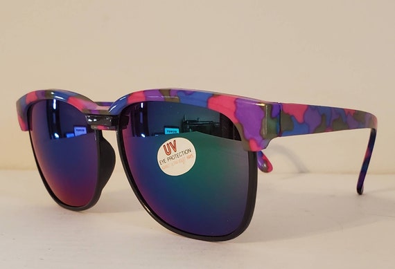 Ray-Ban Glass Lens Purple Camo Sunglasses Ray-Ban Wayfarer RB 2140 11744T Purple Violet Mirror  main image 2