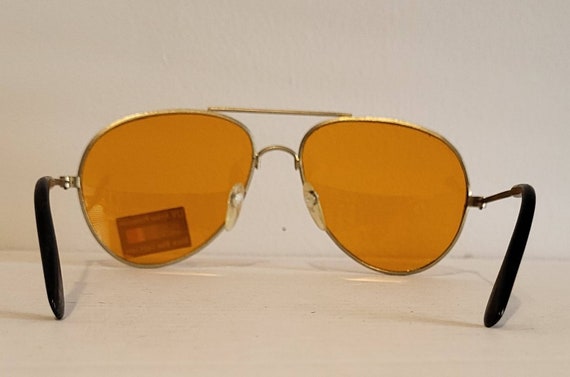 Vintage Aviator Sunglasses // Blue blocker lenses… - image 6
