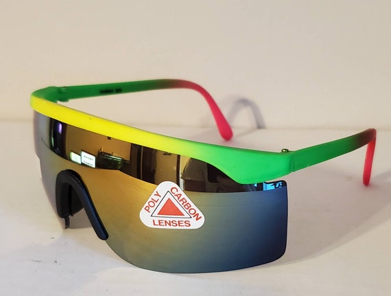 Vintage Sports Sunglasses // Blade Big Shield From 80s 90s // Multicolor  Colorful Sports Shades // Festival Rave Party // Retro VTG NOS -  Canada