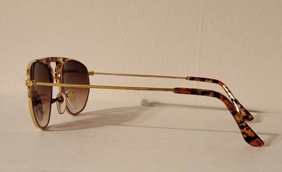 Vintage Sunglasses // Rectangular Aviator Frame /… - image 5