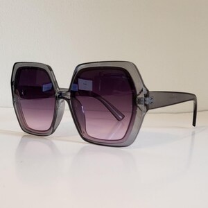 Purple Hexagon Sunglasses - Etsy display picture 2