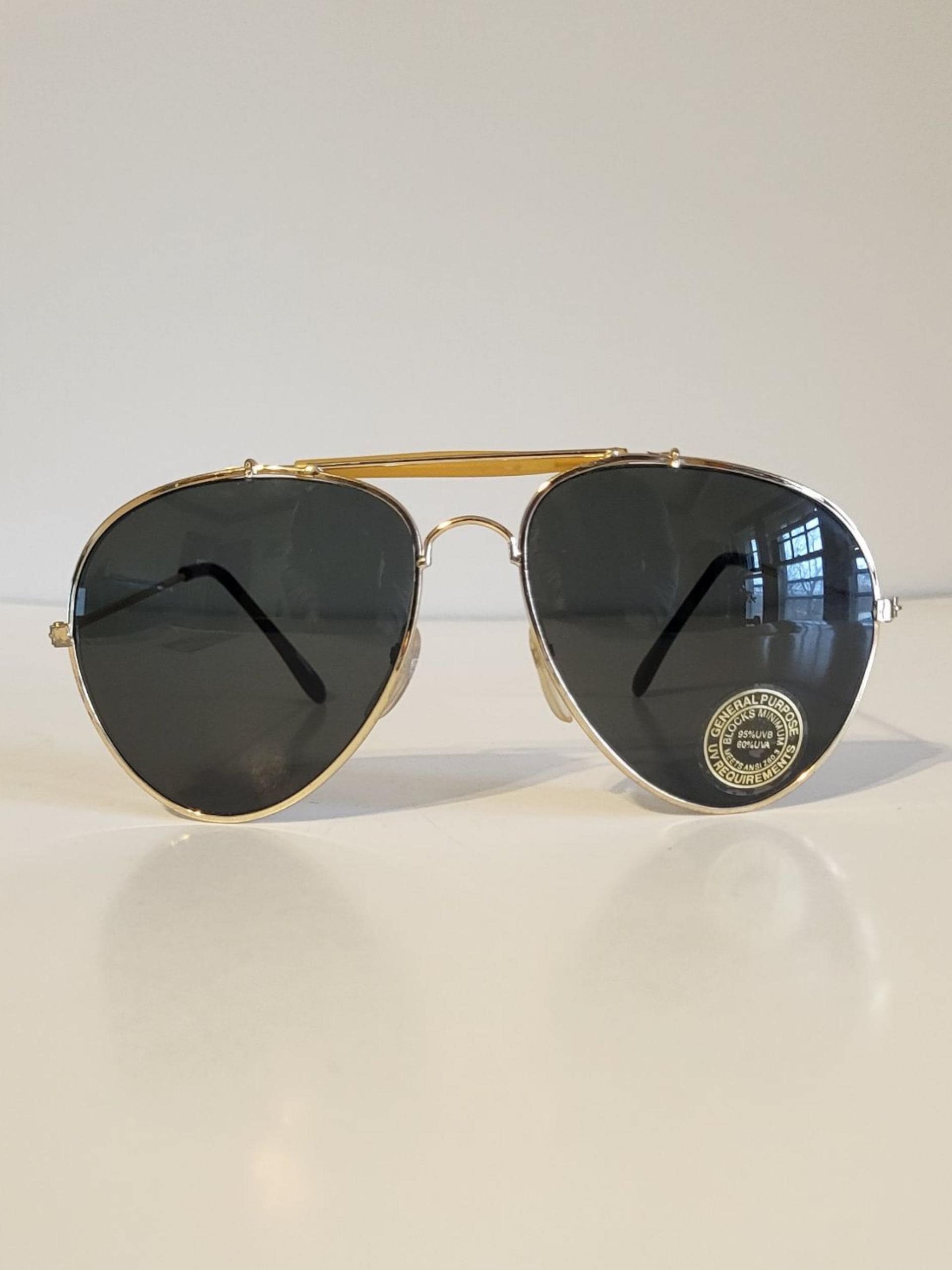 Vintage Square Tinted Lens Aviator Sunglasses Double Bar Metal Frame UV400 Amazon.com: Air Force Sunglasses Vintage Square Aviator  main image 4