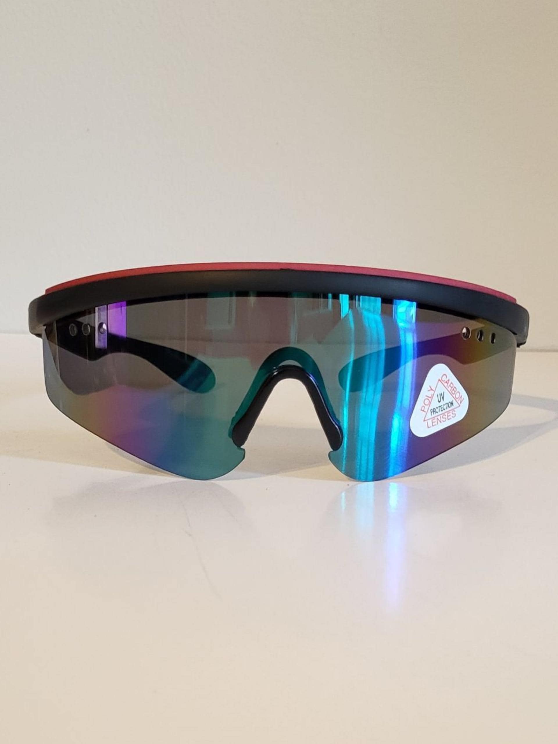 Lunettes De Soleil Surdimensionnées Années 80 - Monture Multicolore, Verres Miroir, PASTL