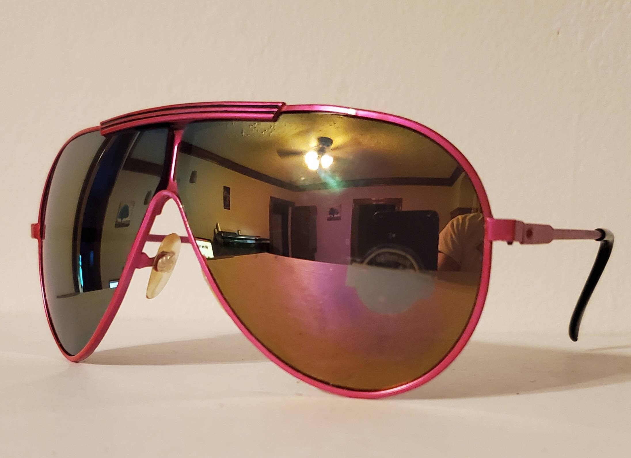 Pink Aviator Sunglasses ? TRUE VINTAGE GLASSES ? Modo Eyewear | 90s Style Vintage Aviator Sunglasses // Sleek Metallic Pink Frames  main image 4