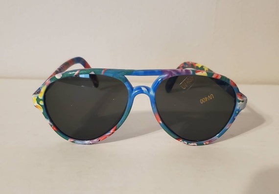 Vintage kids sunglasses // youth size // floral s… - image 1