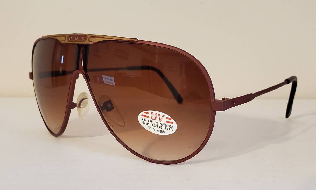 Replay Vintage Sunglasses Red Retro Aviators Wine Grandpa Oversized Aviator Mirrored Sunglasses with Red  main image 2