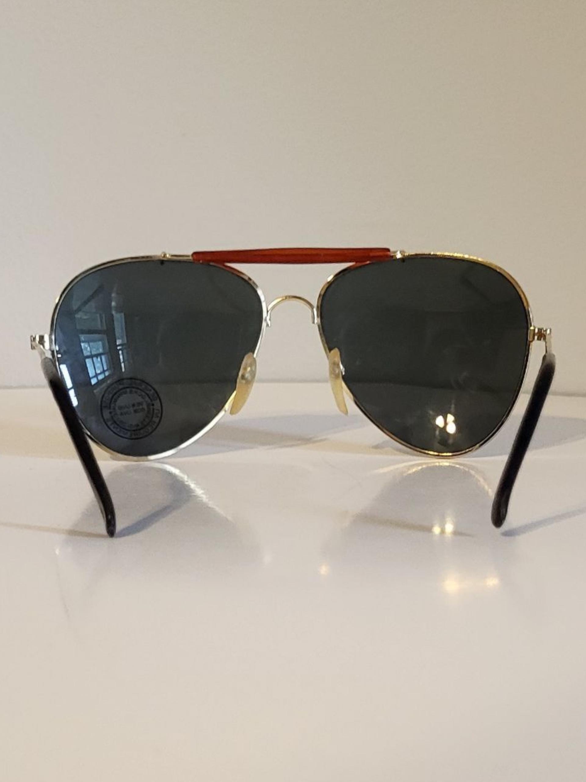 ?New Trendy Aviator Sunglasses Mens Womens Retro Double Bridge Metal Thick Frame Aviator Sunglasses | Classy - Cool | Double  main image 4