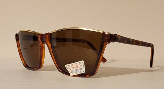 Vintage Sunglasses // square rectangle frames // … - image 1