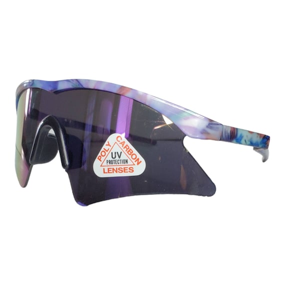 Vintage Sports Sunglasses // Zig Zag Frame with f… - image 2