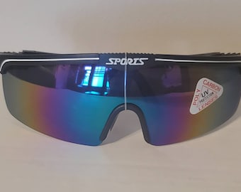Vintage Sport Sonnenbrille // Regenbogen Gläser // Retro funky Sonnenbrille // College Party Sommer Strand // Festival Musik Festival // Rave Racing