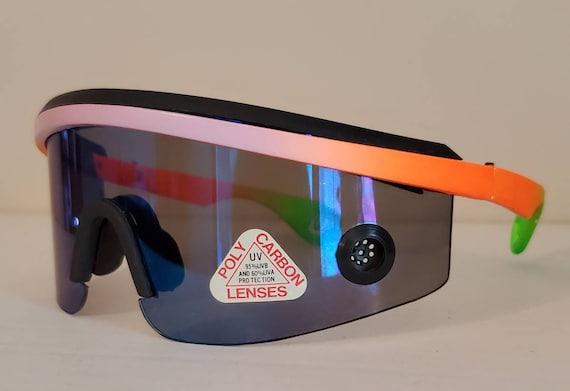 Vintage Sports Sunglasses // Blade Shades from 80… - image 1