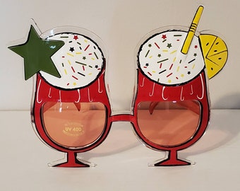 Vintage Margarita Party Sunglasses // Hawaiian Themed Party Shades // Bachelorette Party // Tiki Shades // summer beach party // retro funky