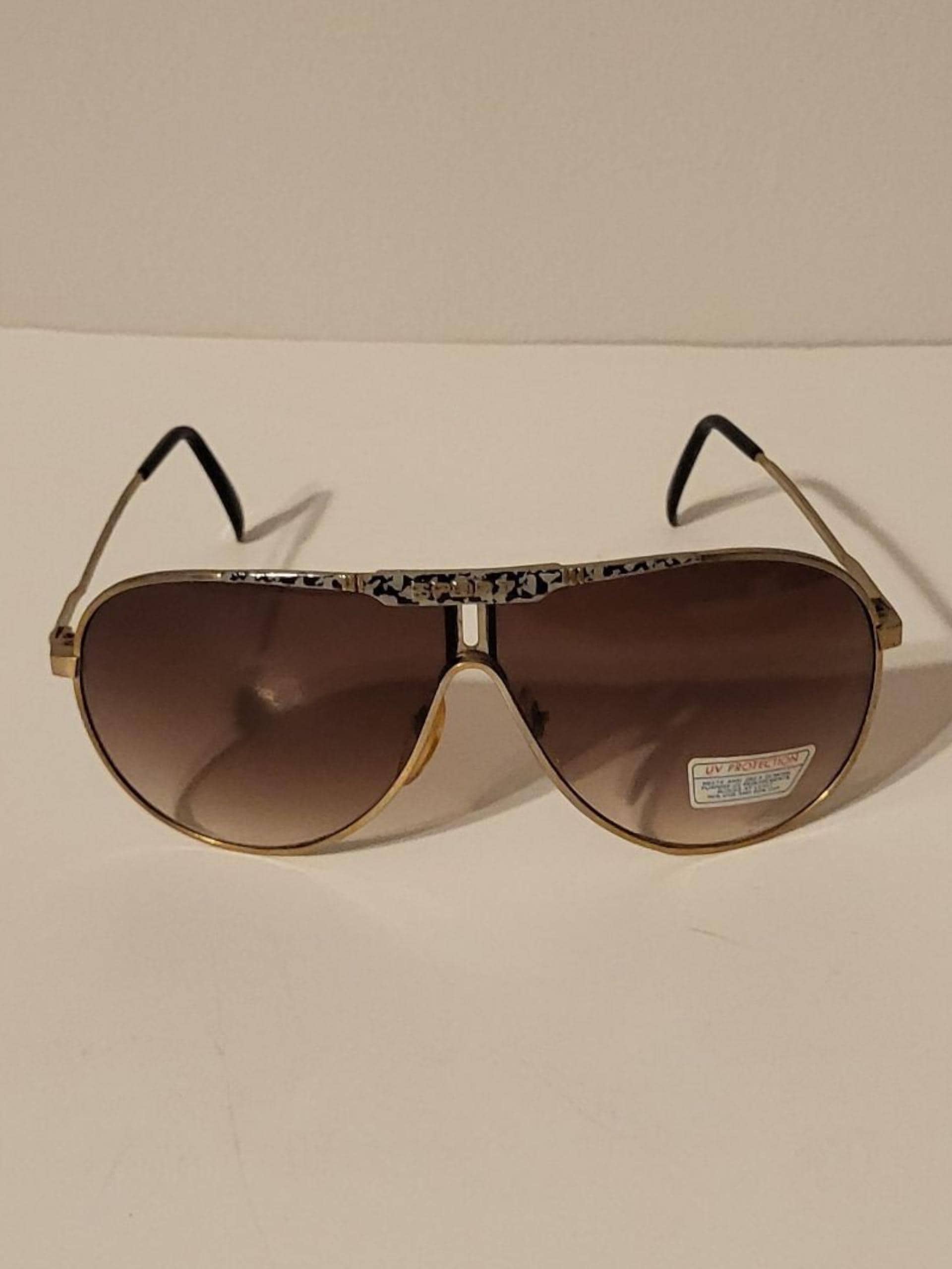 Vintage Aviator Double Bridge Sunglasses // Silver Metal  display picture 2