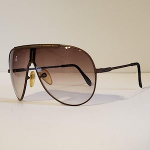 Vintage Classic Aviator Sunglasses // Brown Metal Frames W  display picture 2