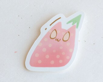 Strawberry Cat Drop Sticker