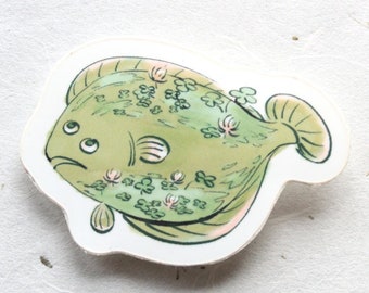 Clover Flounder Sticker