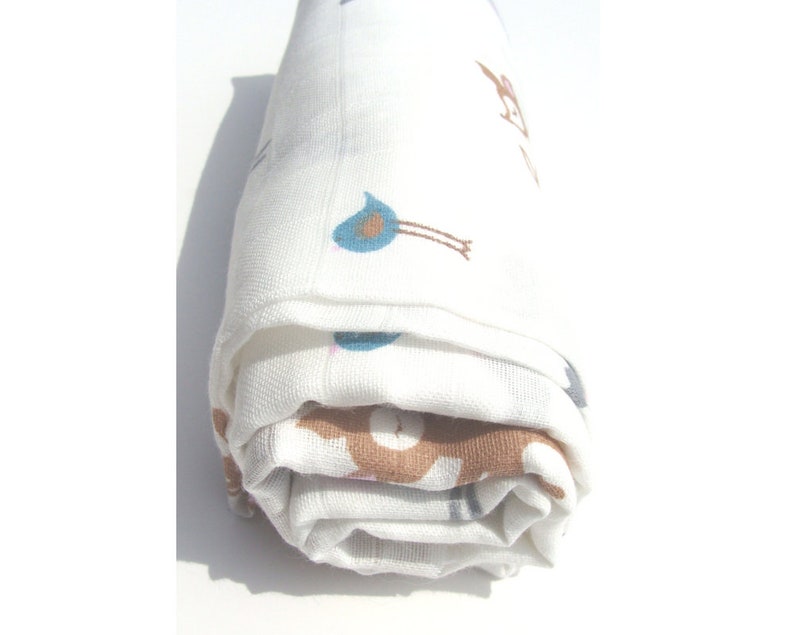 Double Gauze Baby Swaddle Blanket Pre-Cut Fabric 100/% Cotton Deer Print Muslin Wrap Blanket Kit