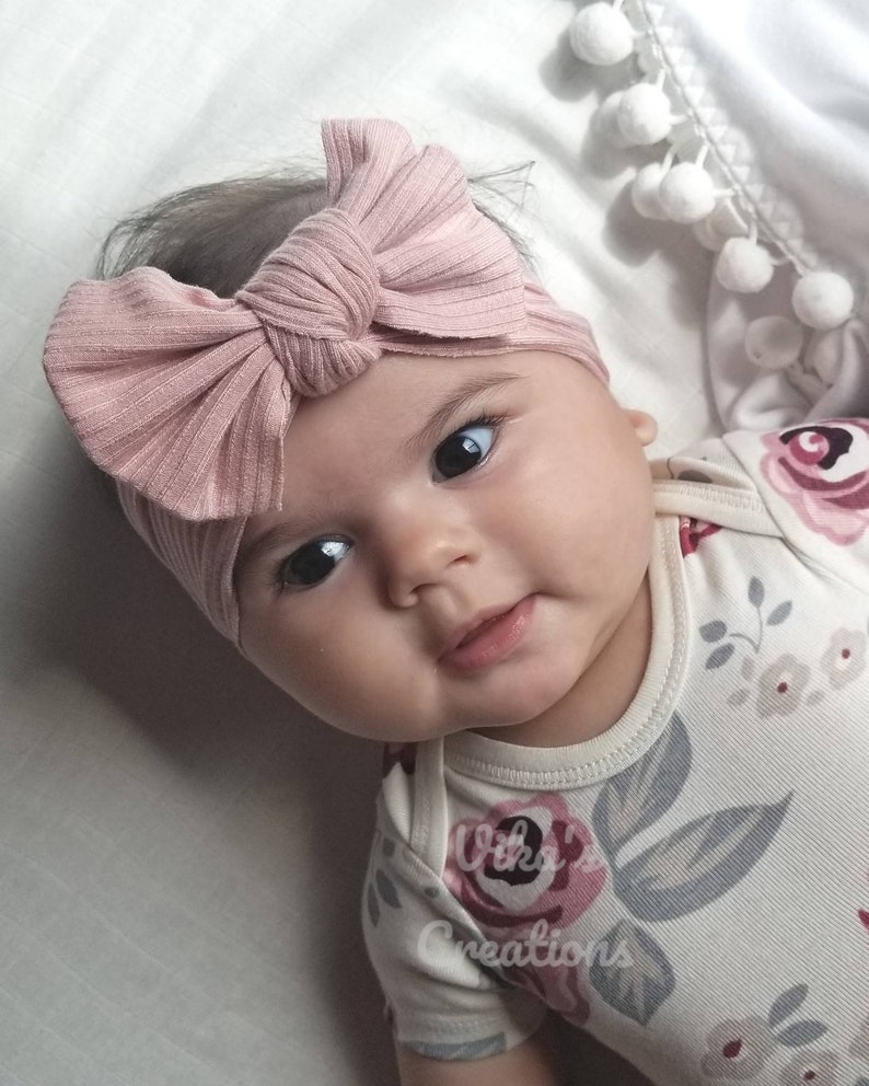Maroon Jersey Knit Bow Baby Headwrap Fabric Headband For Etsy