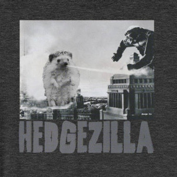T-shirt hérisson: Hedgezilla Funny Hedgehog Kaiju - Tee-shirt hérisson drôle - T-shirt hérisson mignon - Cadeau unique pour les fans de hérisson