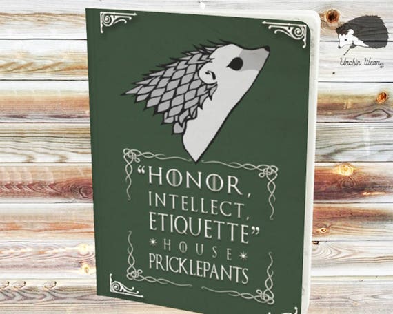 Hedgehog Got Notebook Featuring The Banner Of House Etsy