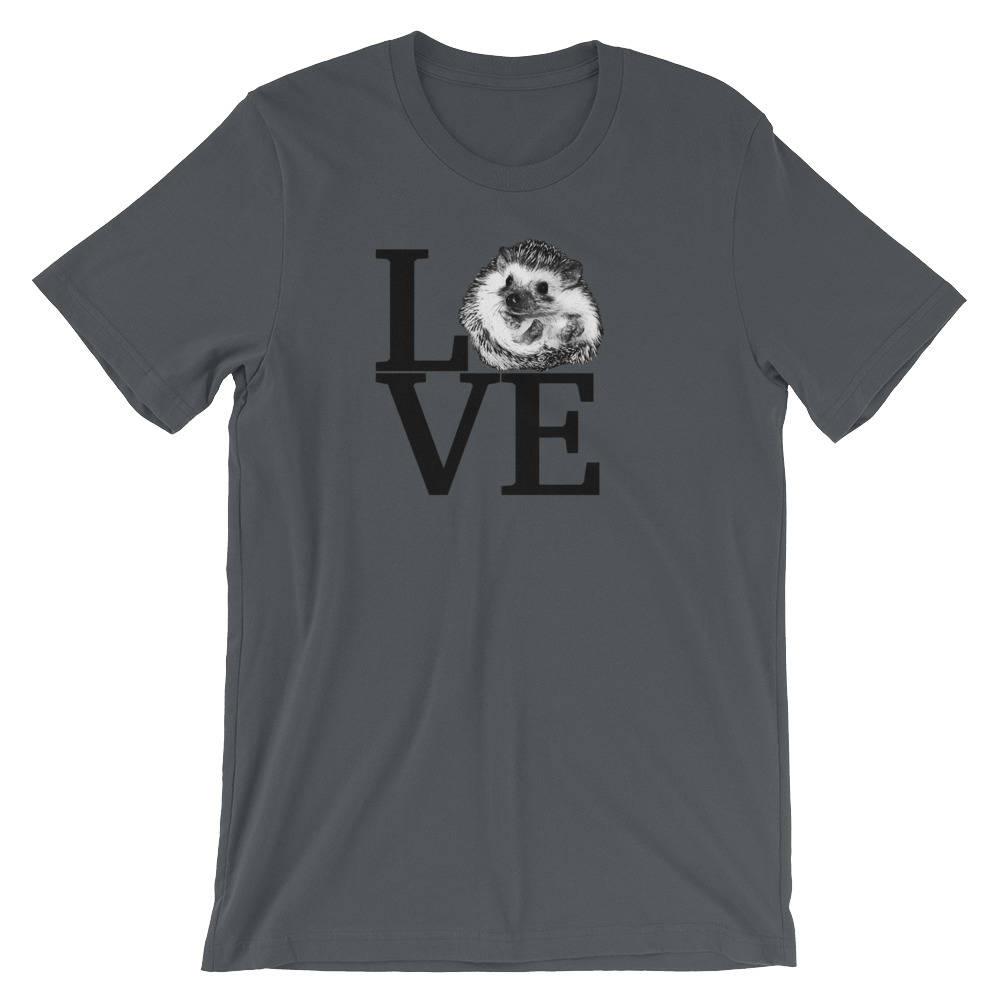 Cute Hedgehog Love Art Shirt Short-sleeve Hedgehog Fan - Etsy