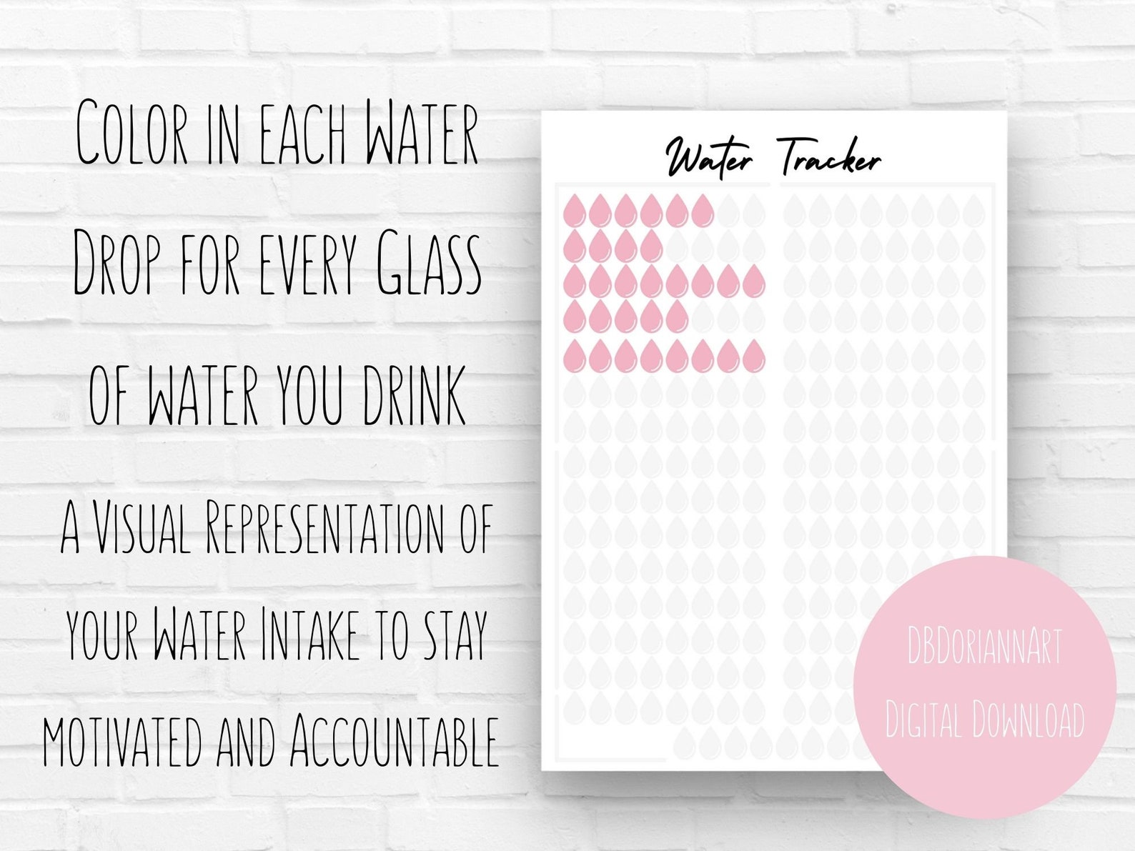 Printable Hydration Tracker Water Intake Monthly Weight Loss | Etsy