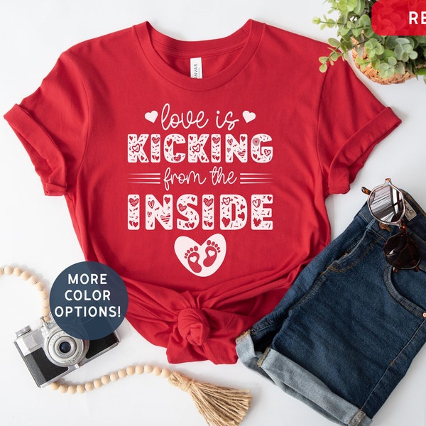 Pregnant Valentine Shirt, Growing My Valentine, Valentine Baby Announcement, Mommy to Be Shirt, Gender Reveal Tee, Valentine's Day Maternity