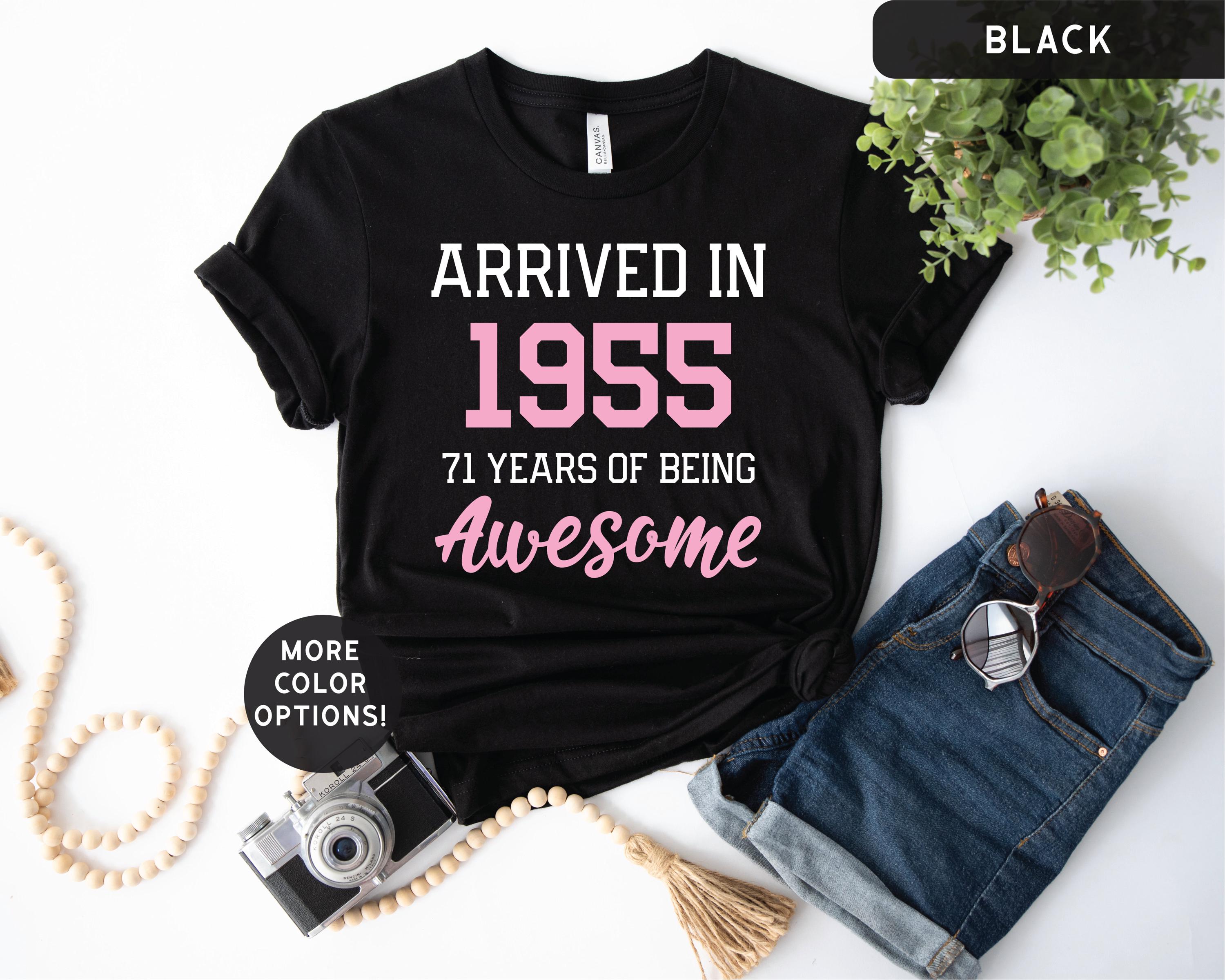 71st Birthday Shirt for Women, Awesome Since 1955 Shirt, 71st Birthday Gift for Her, Funny Birthday Tee