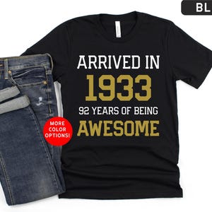 92.Geburtstag Shirt, 92.Geburtstag Geschenk für Männer, 1933 Geburtstag Shirt, lustiges Jungen-Geburtstag-Shirt, super seit 1933, 92.Geburtstag Idee