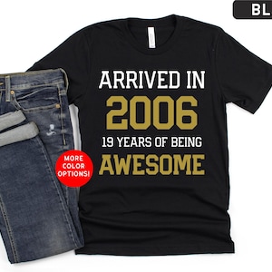19th Birthday Shirt, 19th Birthday Gift for Men, 2006 Birthday Shirt, Funny Boys Birthday Shirt, Awesome Since 2006, 19th Birthday Idea
