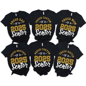 Senior Shirt 2025, Class of 2025 Shirt, Senior Mom tshirt, Family Shirts Graduation, Custom Senior Shirt, Personalized Grad 2025 Shirt