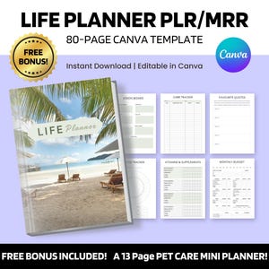 Life Planner PLR MRR Bundle with Schedules and Trackers