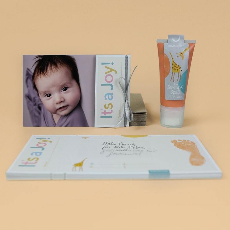 MANDARIN Bio Babystempel 50ml Tube beautiful Baby handprints footprints 100% organic ink made in germany absolutely non-toxic image 5