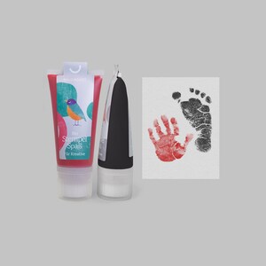 BIEDRONKA (Wiśniowo-Czarna) | Organiczny stempel dla niemowląt 100ml |  za piękne dłonie i stopy | 3. Kombinacja kolorów według uznania | Przyjazny dla skóry dziecka